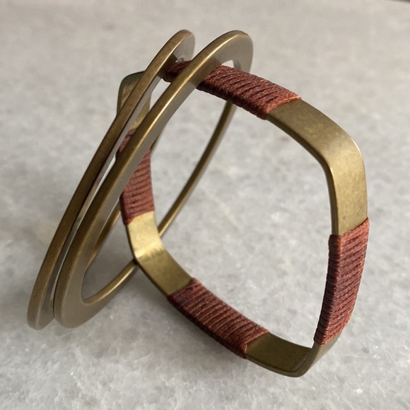 Set of 3 brass bangles/bracelets - Picture 2 of 2